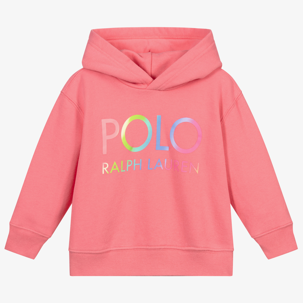 Polo Ralph Lauren - Sweat à capuche rose en coton Fille | Childrensalon