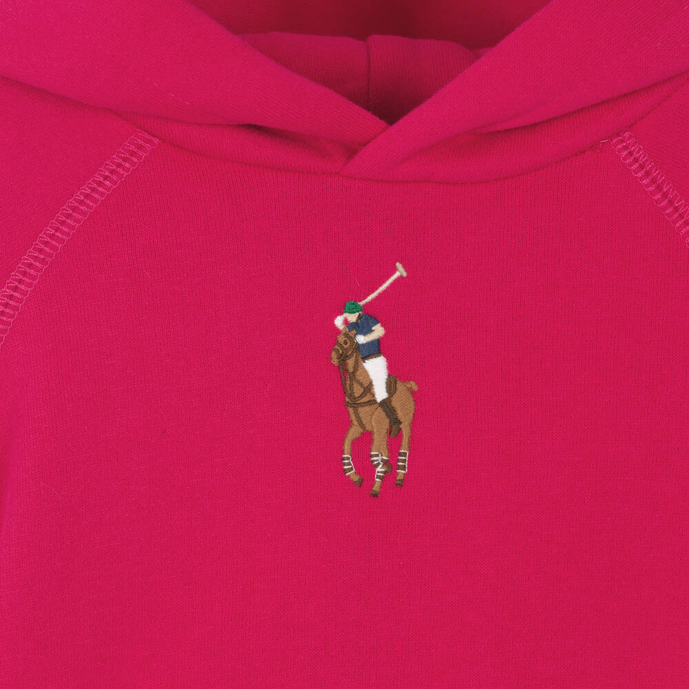 Ralph Lauren Kids Branded Hoodie Pink 2 Years