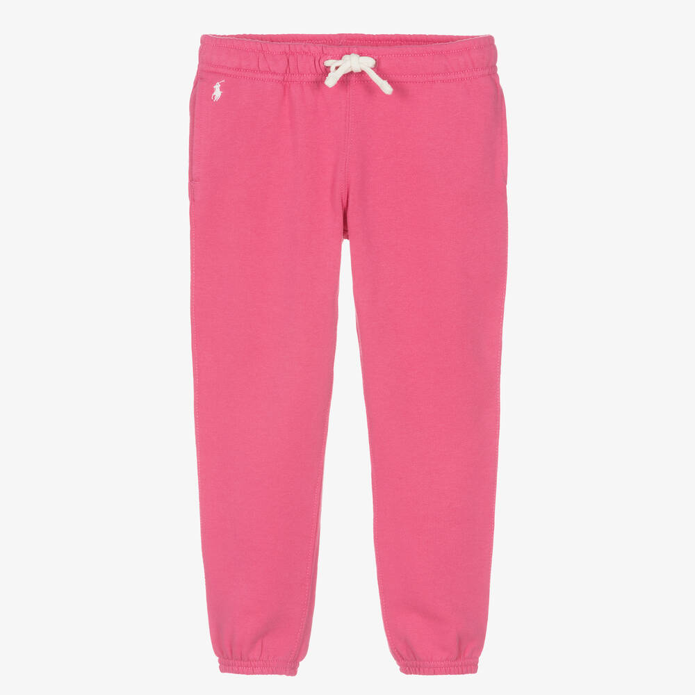 Polo Ralph Lauren - Bas de jogging rose en coton | Childrensalon