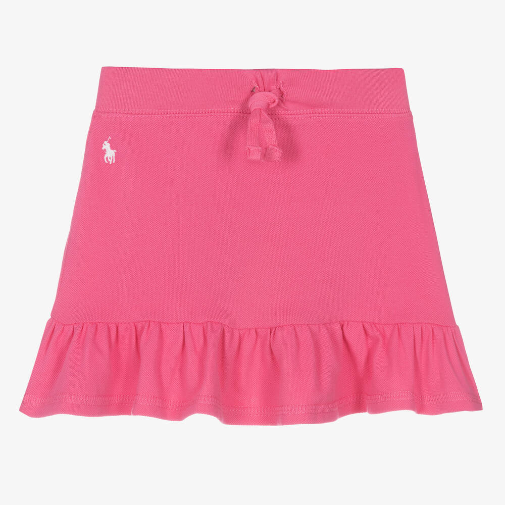 Polo Ralph Lauren - تنورة قطن بيكيه لون زهري | Childrensalon