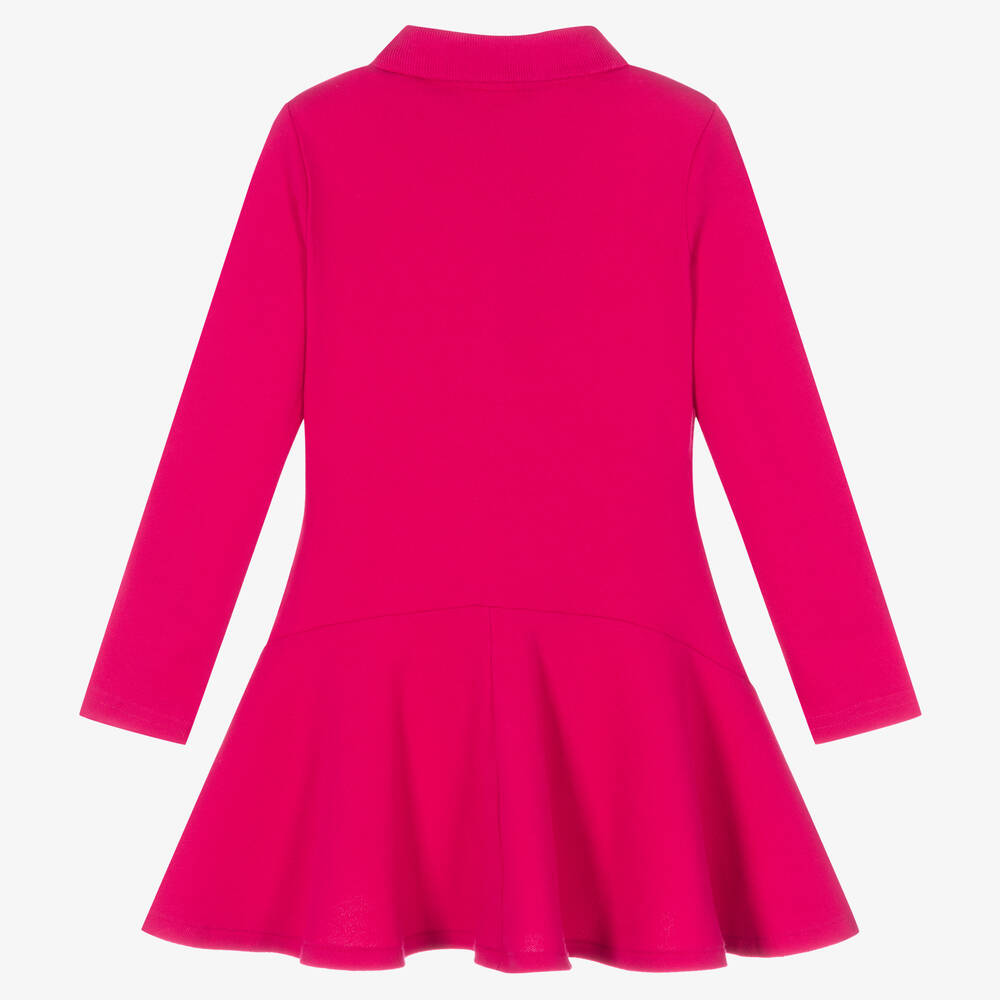 Polo Ralph Lauren Girls Pink Cotton Polo Dress Childrensalon
