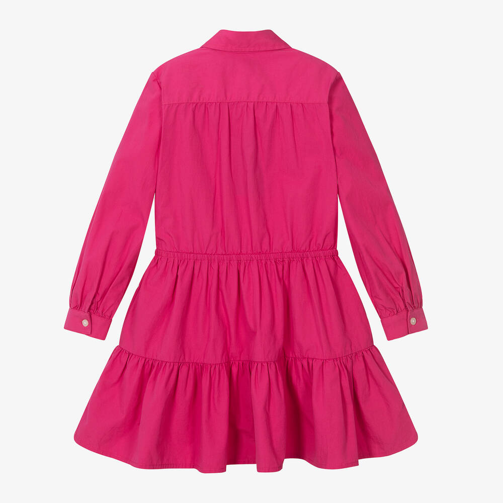 Ralph Lauren Girls Pink Cotton Shirt Dress Childrensalon Outlet