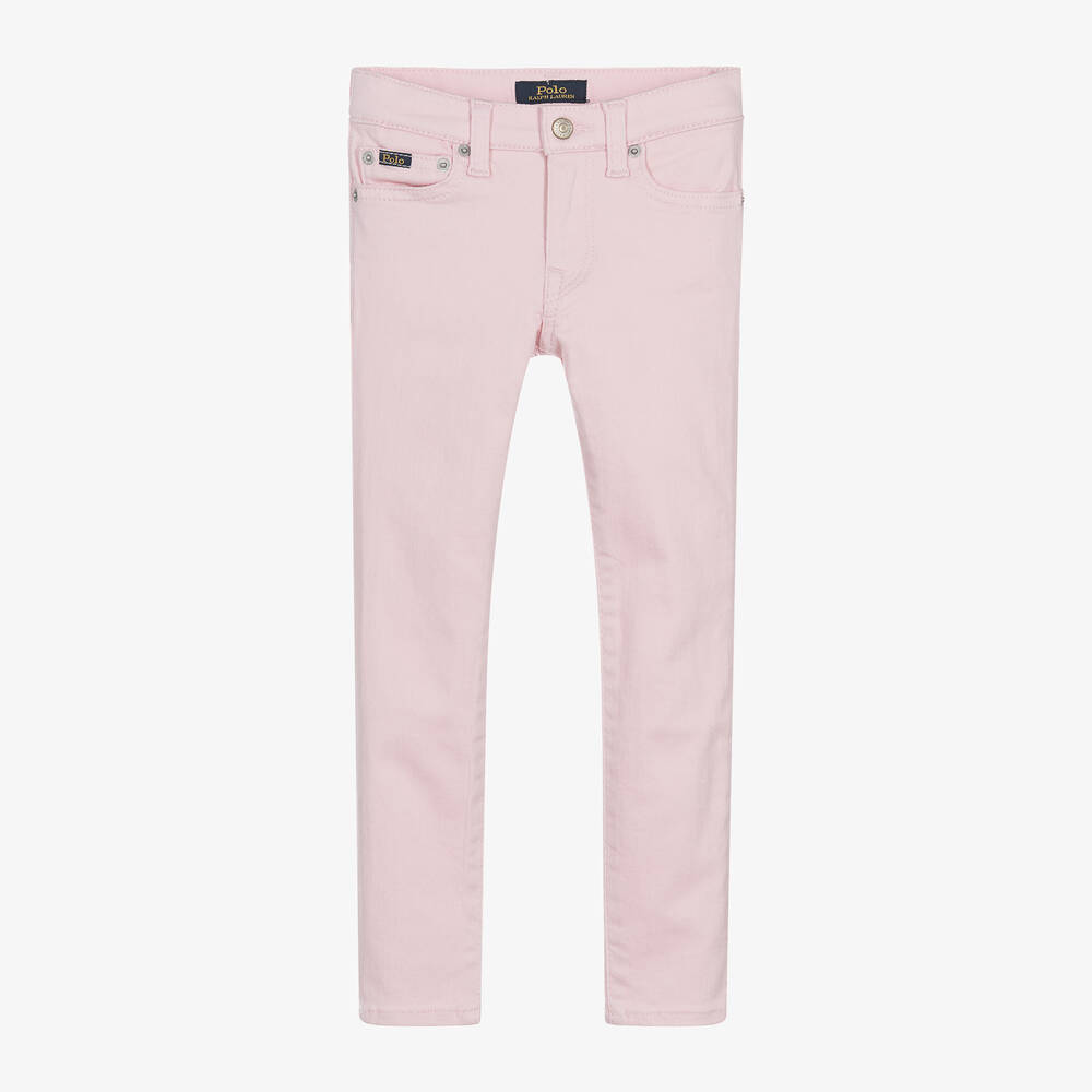 Ralph Lauren Girls Pink Denim The Legging Jeans Childrensalon Outlet