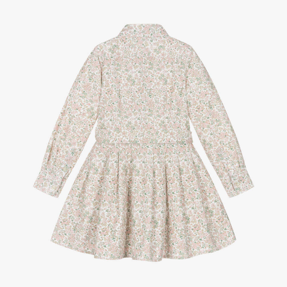 Ralph Lauren-فستان قطني وردي مزهر للبنات | Childrensalon Outlet