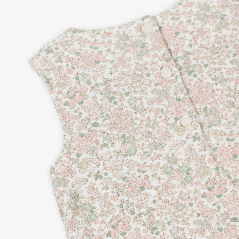 Ralph Lauren-Комплект из розового хлопкового платья с цветочным узором для девочек | Childrensalon Outlet