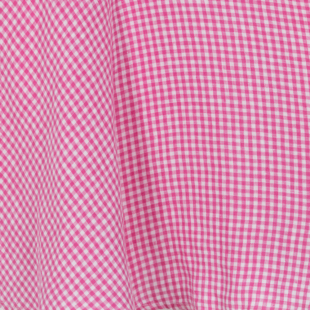 Ralph Lauren-فستان كتان لون زهري وأبيض | Childrensalon Outlet