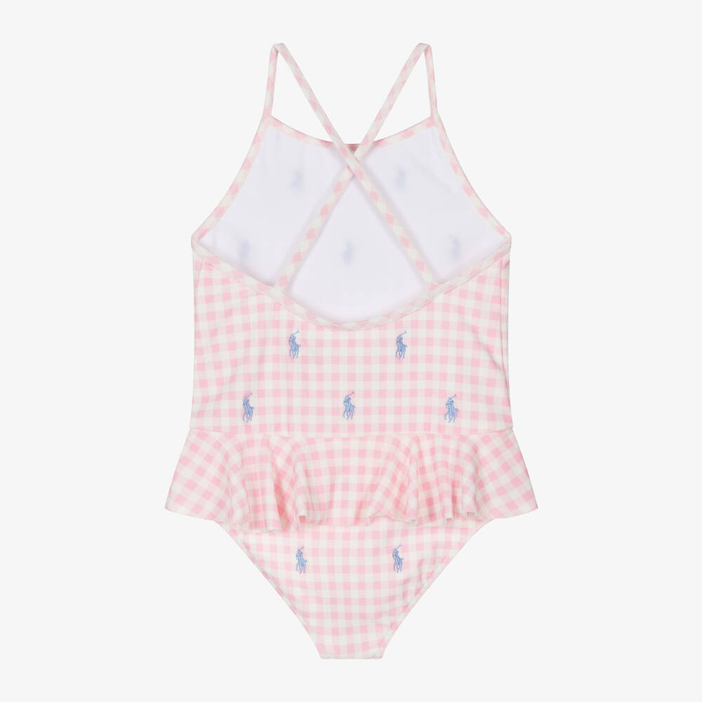 Girls gingham swimsuit deals