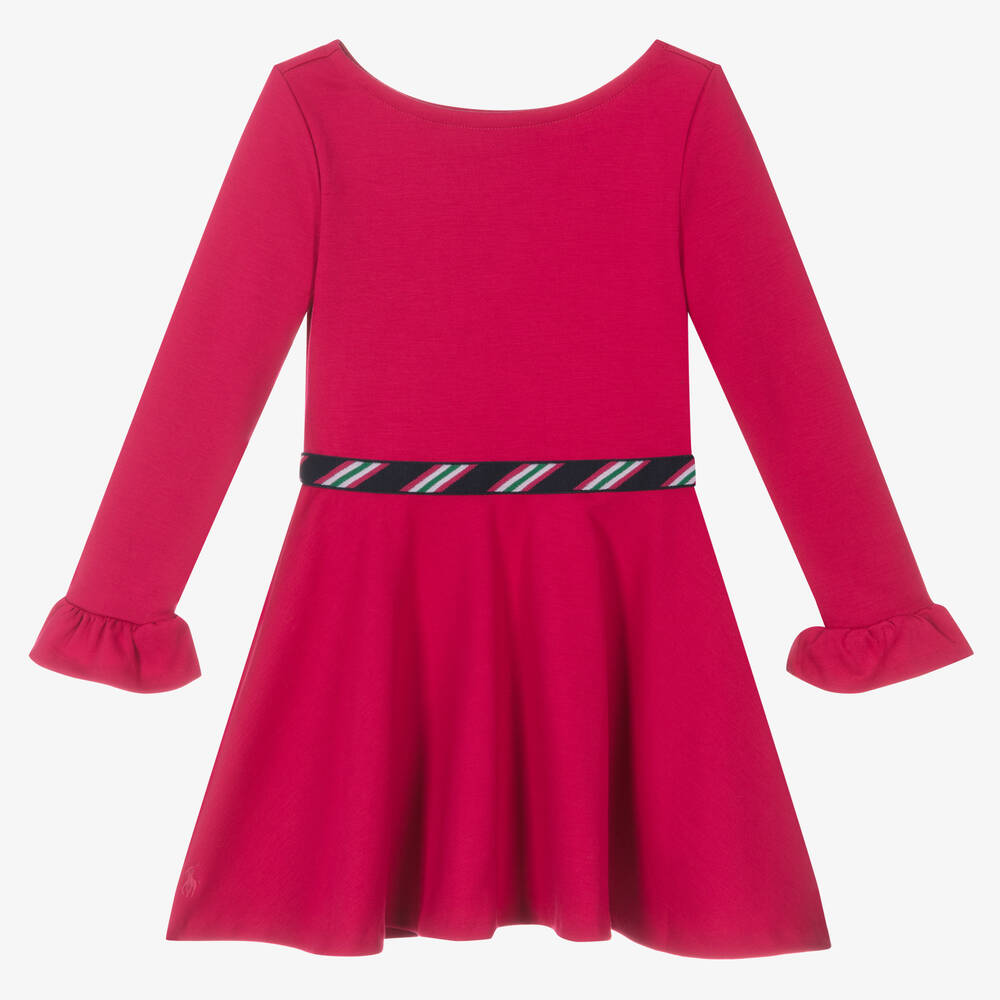 Polo Ralph Lauren-Girls Pink Jersey Dress | Childrensalon Outlet