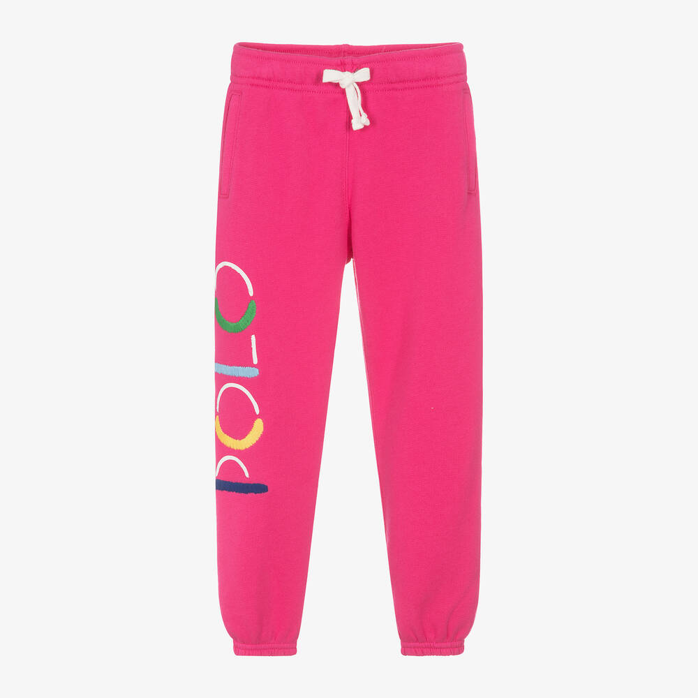 Ralph Lauren Girls Pink Jersey Joggers Childrensalon Outlet