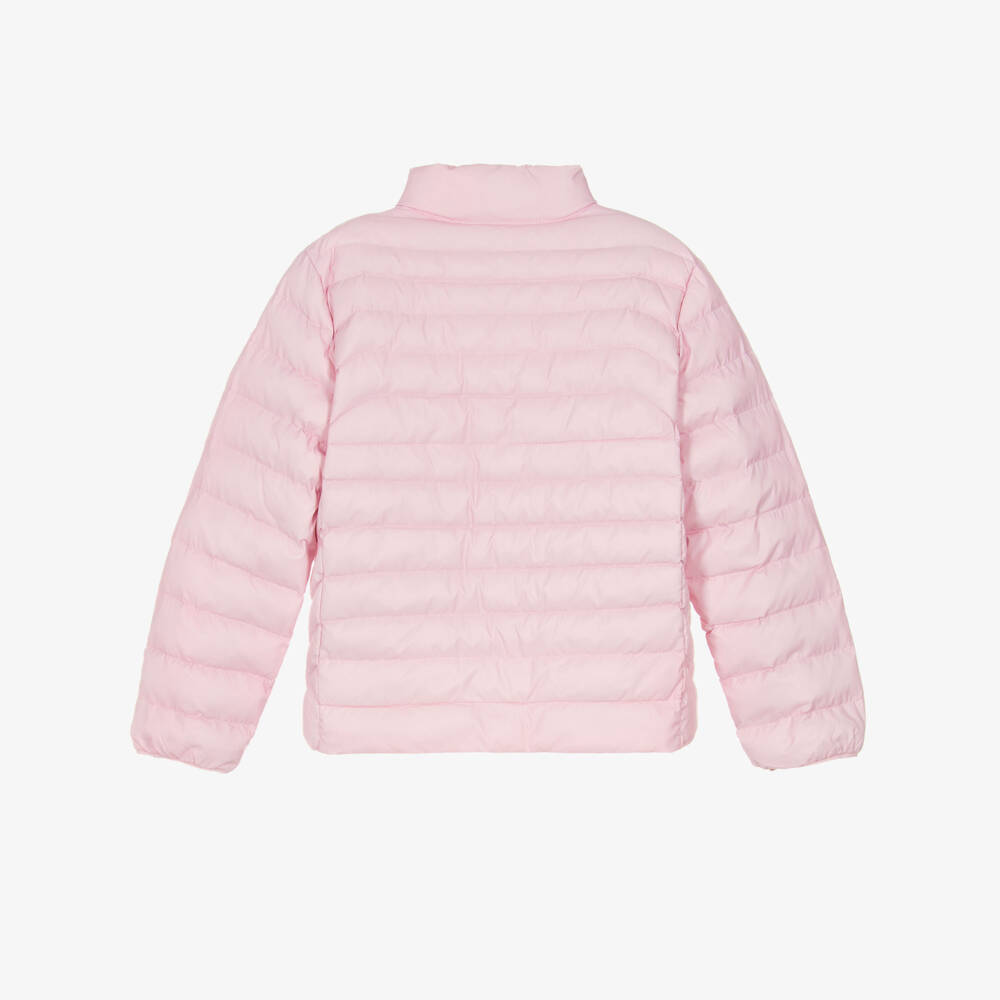 Ralph Lauren-Girls Pink Lightweight Puffer Jacket | Childrensalon Outlet