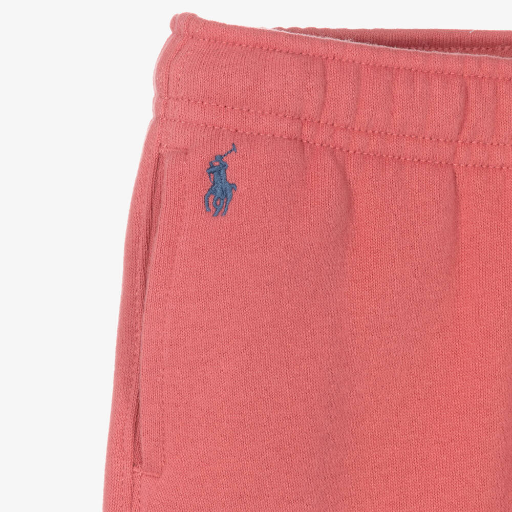 Polo Ralph Lauren - Girls Pink Logo Joggers | Childrensalon