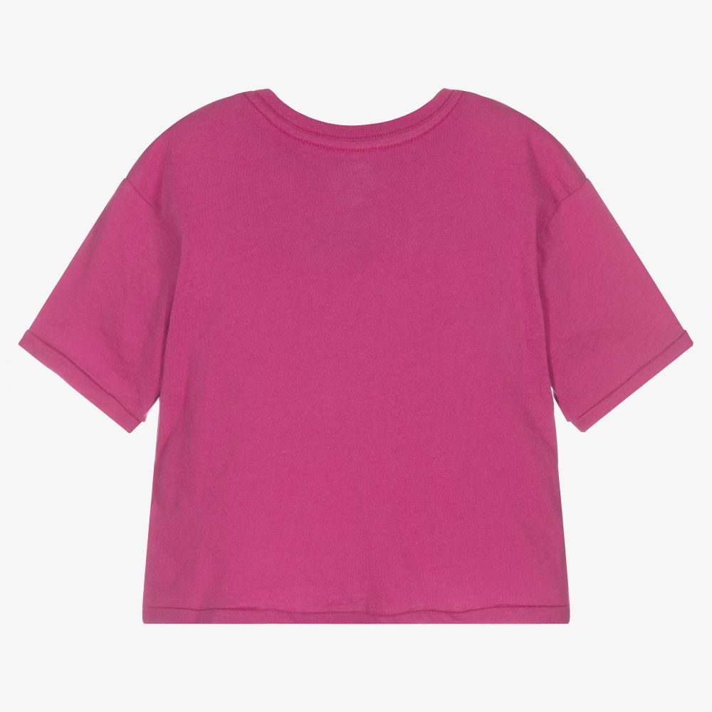 Polo Ralph Lauren-Girls Pink Logo T-Shirt | Childrensalon Outlet
