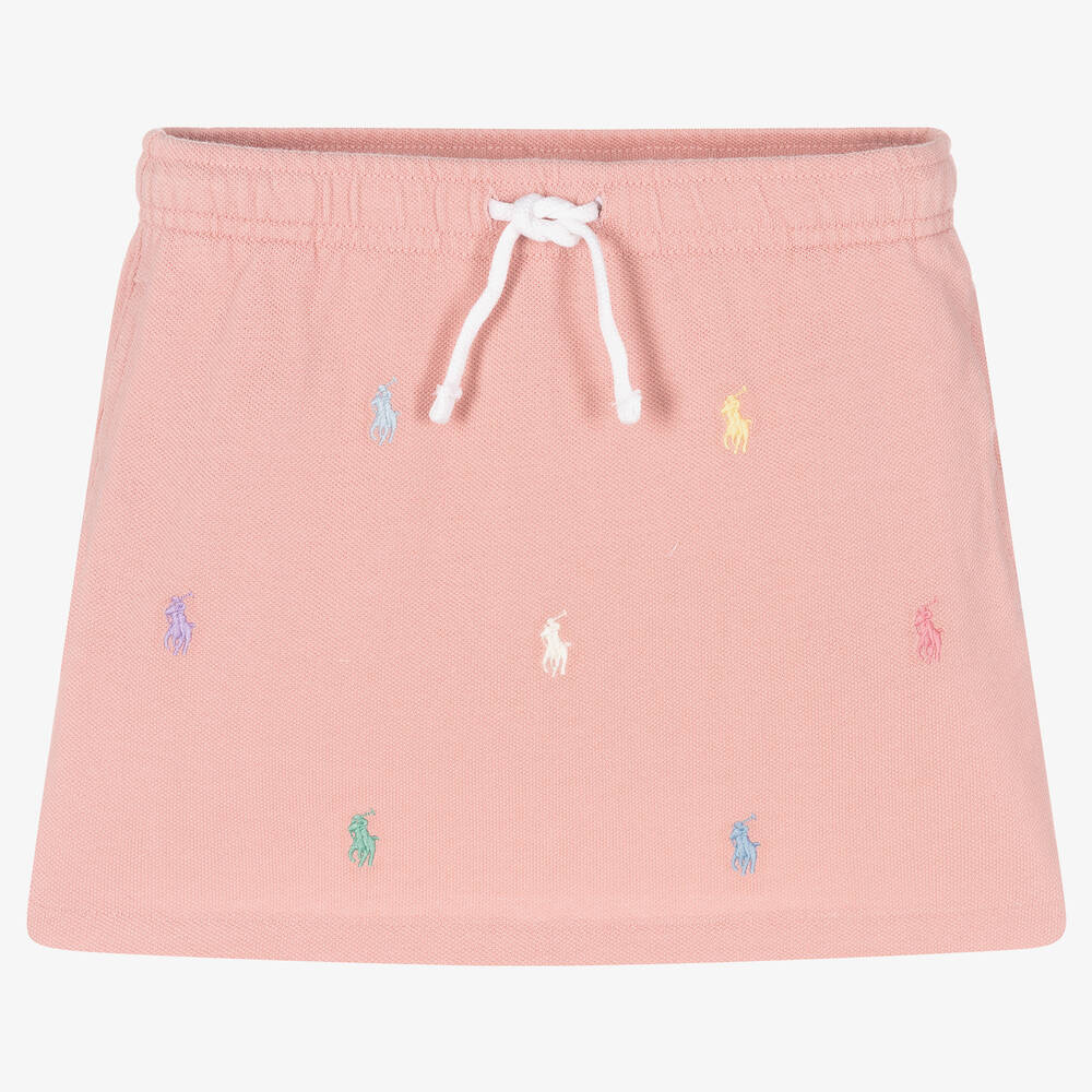 Polo Ralph Lauren - Jupe rose en piqué Fille | Childrensalon