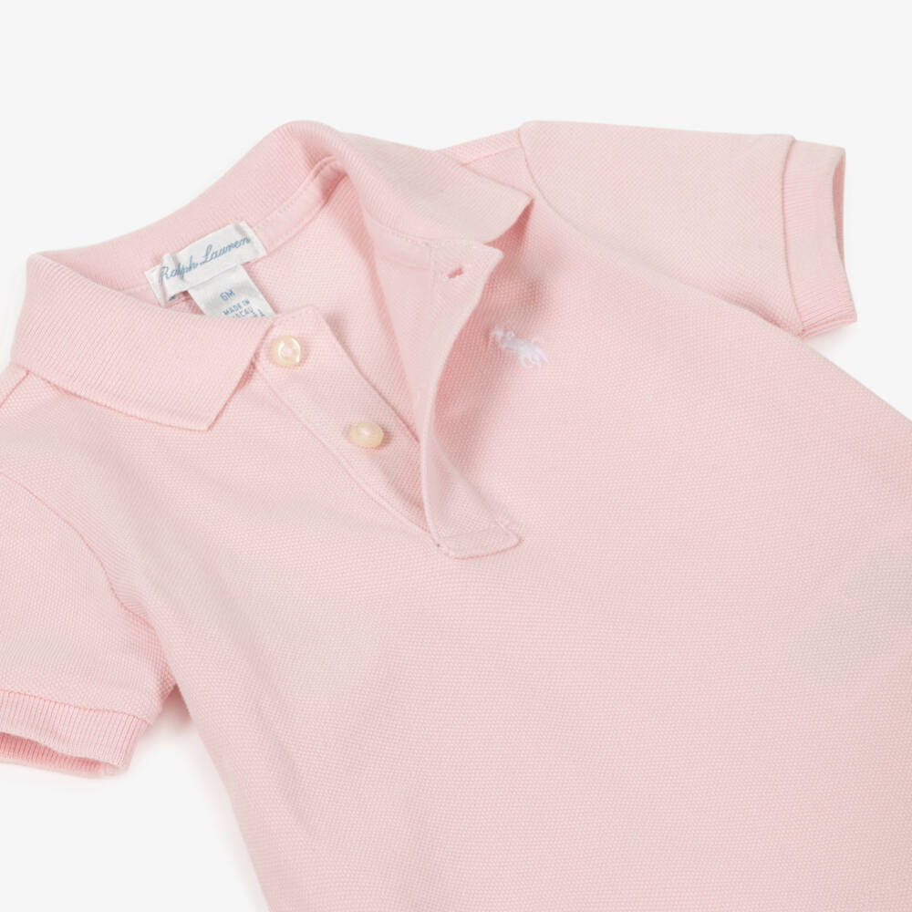 Ralph Lauren-Girls Pink Polo Shirt Gift Set | Childrensalon Outlet