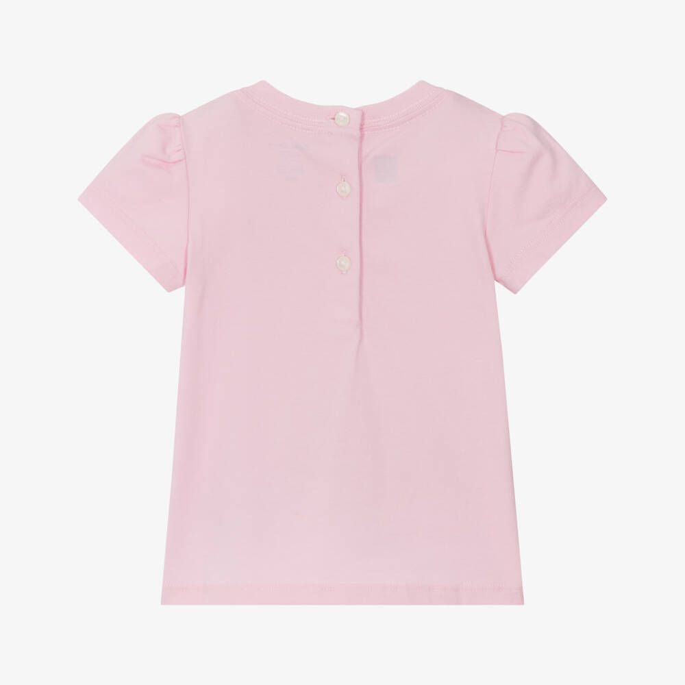 Ralph Lauren-Girls' Pink Polo Teddy Tee | Childrensalon Outlet