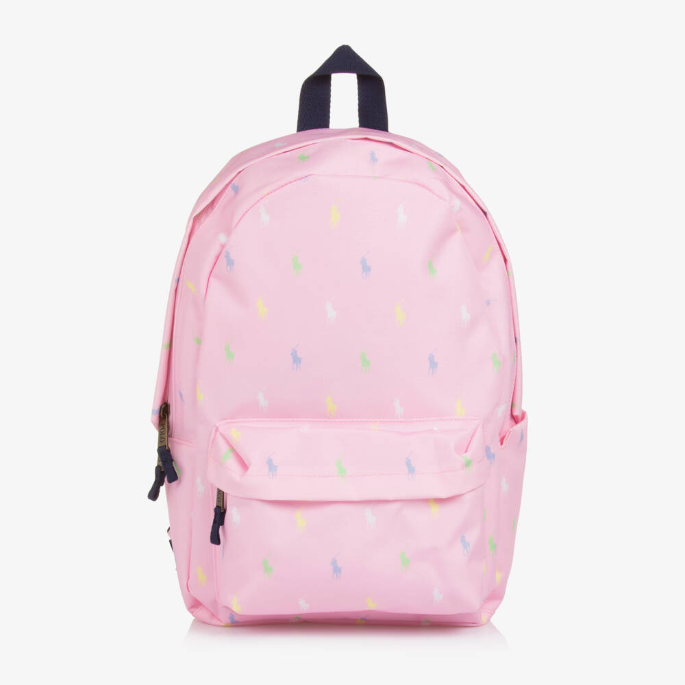 Ralph Lauren-Girls Pink Pony Print Backpack | Childrensalon Outlet