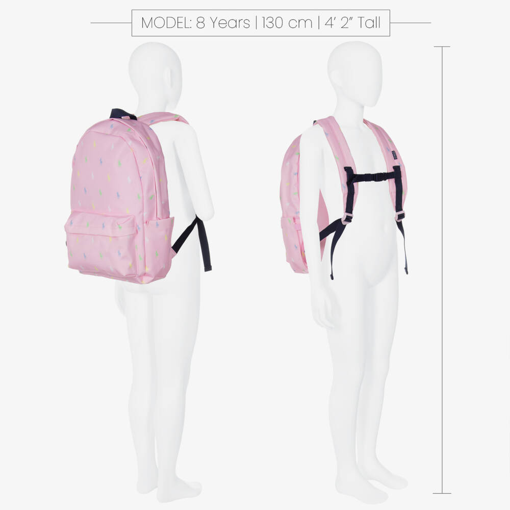 Ralph Lauren-Girls Pink Pony Print Backpack | Childrensalon Outlet