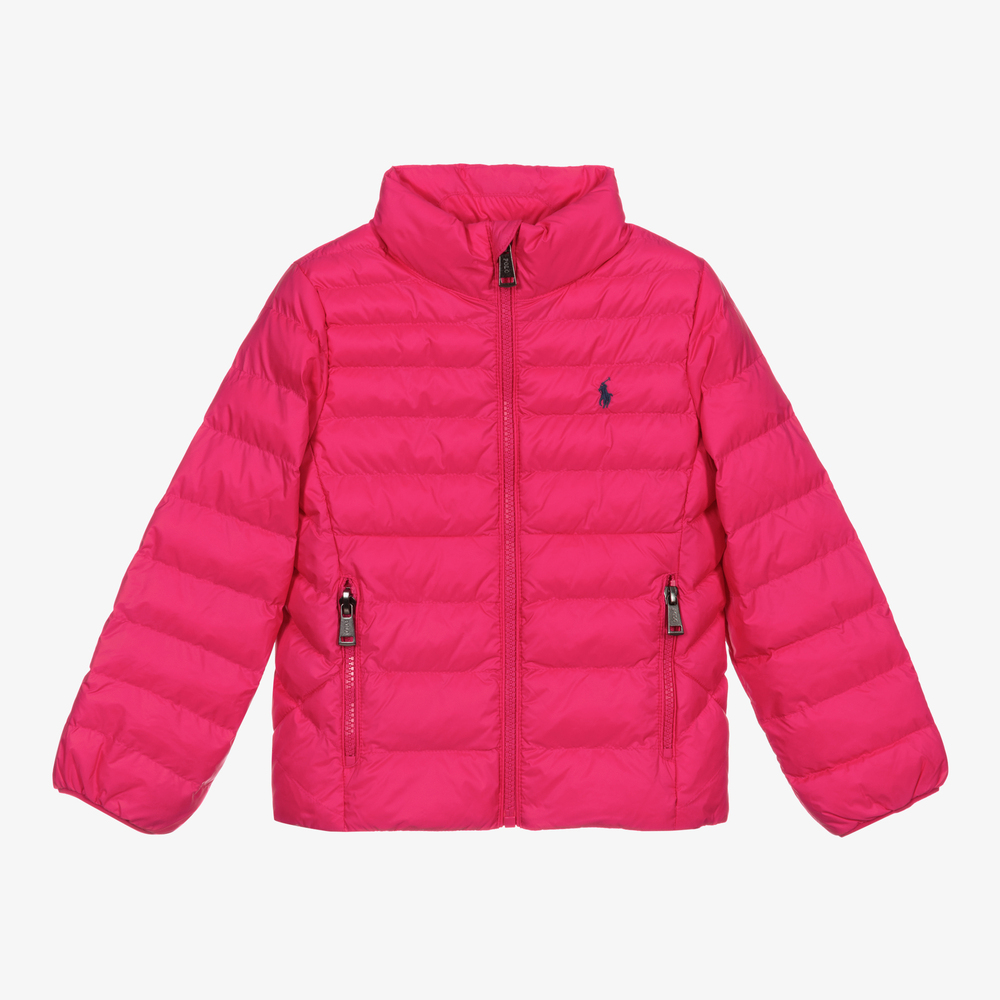 Polo Ralph Lauren - Girls Pink Puffer Jacket | Childrensalon Outlet