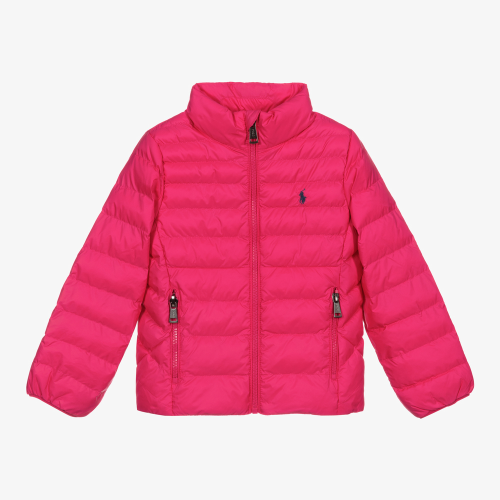 Polo Ralph Lauren - Pinke Steppjacke für Mädchen | Childrensalon