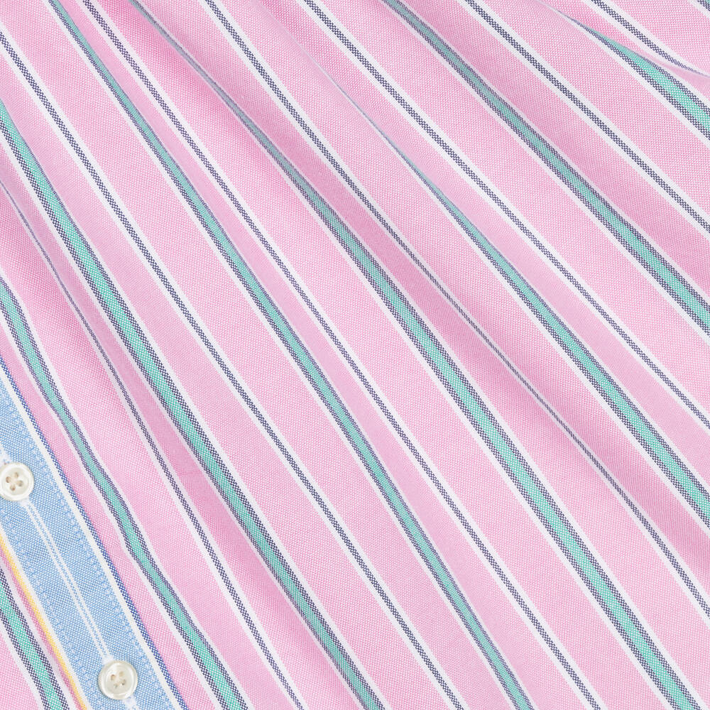 Ralph Lauren - Girls Pink Striped Shirt Dress | Childrensalon Outlet