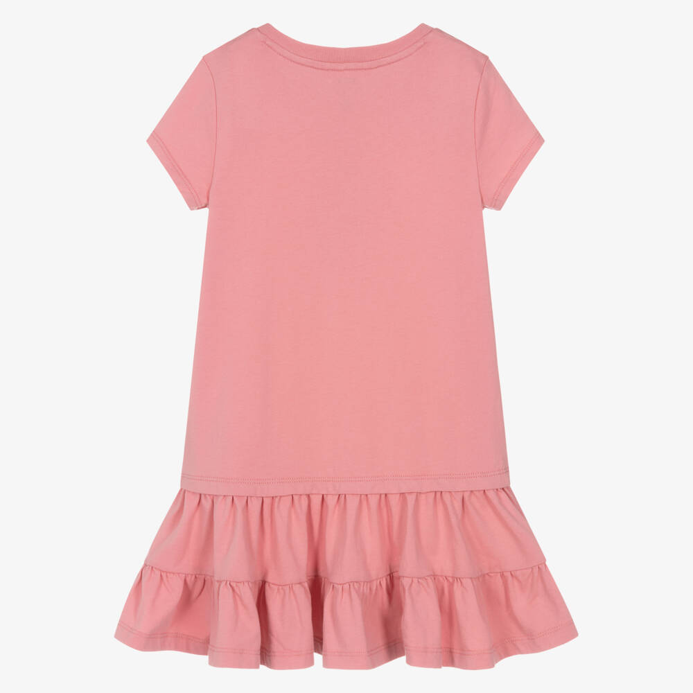 Ralph Lauren-Girls Pink Tennis Polo Bear Cotton T-Shirt Dress | Childrensalon Outlet