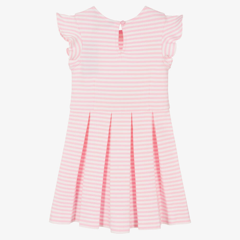 Ralph lauren pink and white striped dress on sale