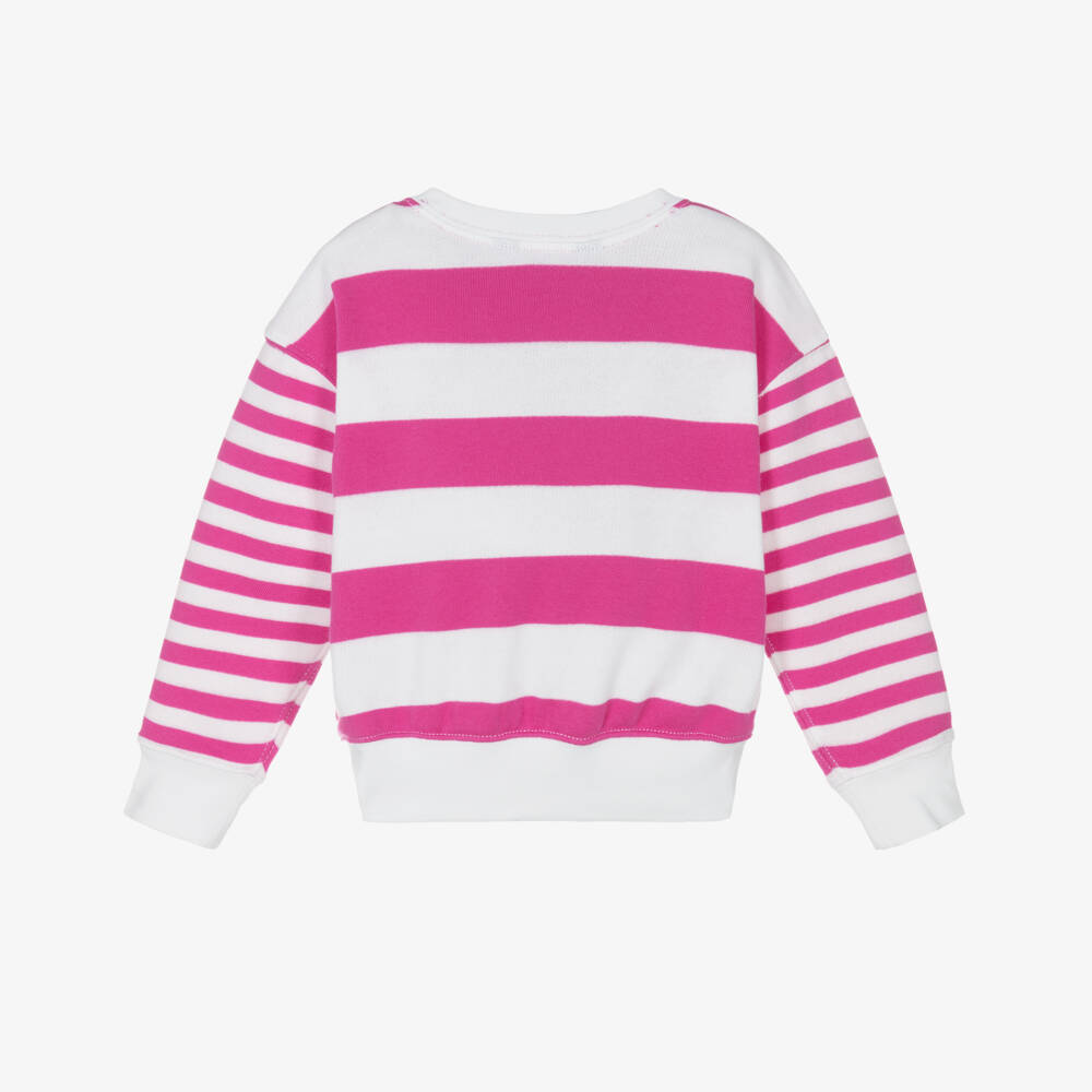 Ralph Lauren-Girls' Pink & White Striped Top | Childrensalon Outlet