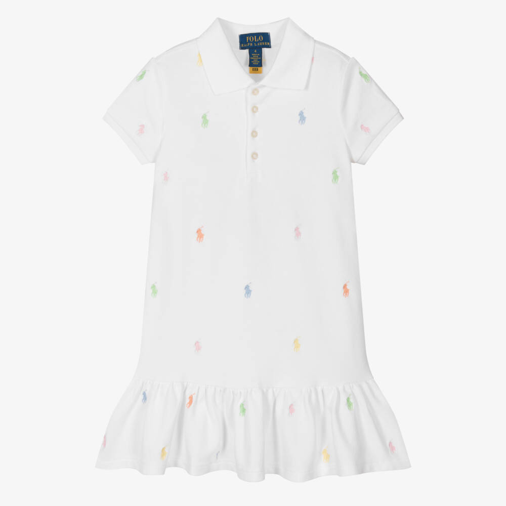 Ralph Lauren-Girls Pony Emblem Piqué Dress | Childrensalon Outlet