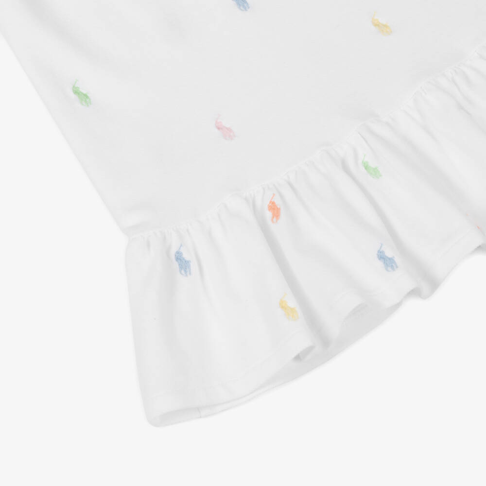 Ralph Lauren-Girls Pony Emblem Piqué Dress | Childrensalon Outlet
