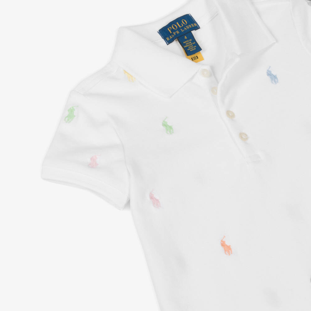 Ralph Lauren-Girls Pony Emblem Piqué Dress | Childrensalon Outlet