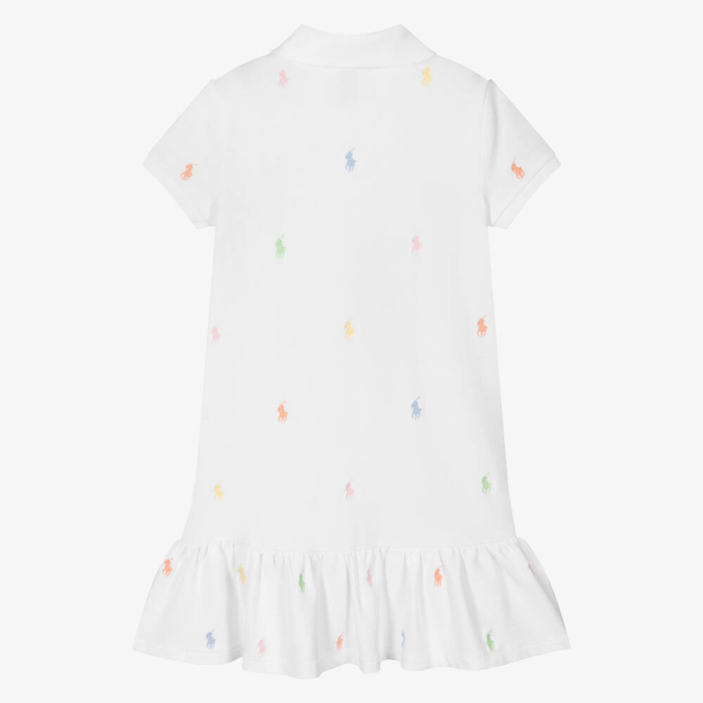 Ralph Lauren-Girls Pony Emblem Piqué Dress | Childrensalon Outlet