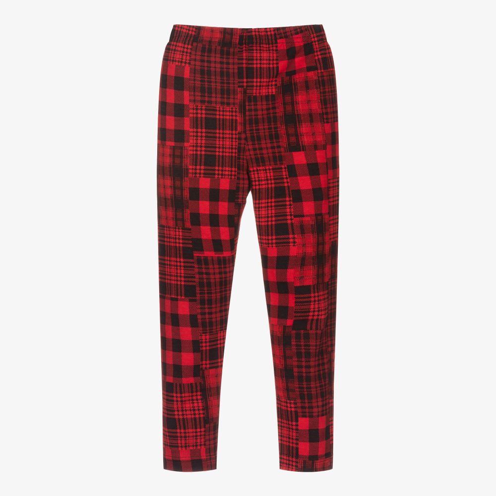 Girls red plaid sales leggings