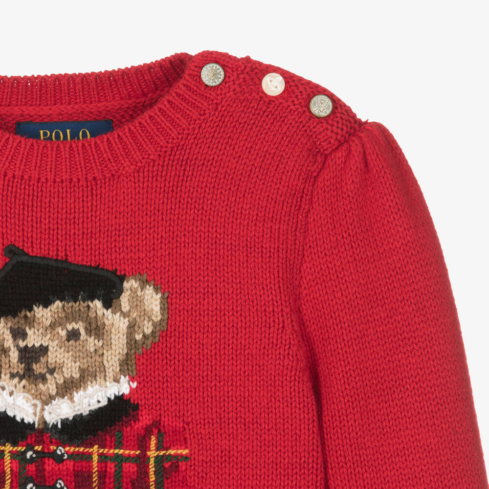 Polo bear red sweater on sale