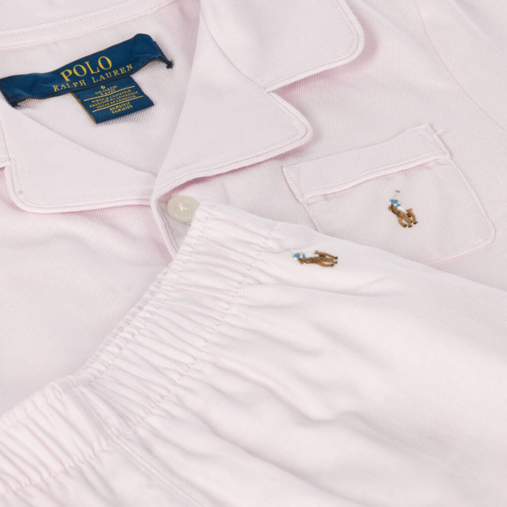 Ralph Lauren-Girls Rosy Cotton Sleep Set | Childrensalon Outlet