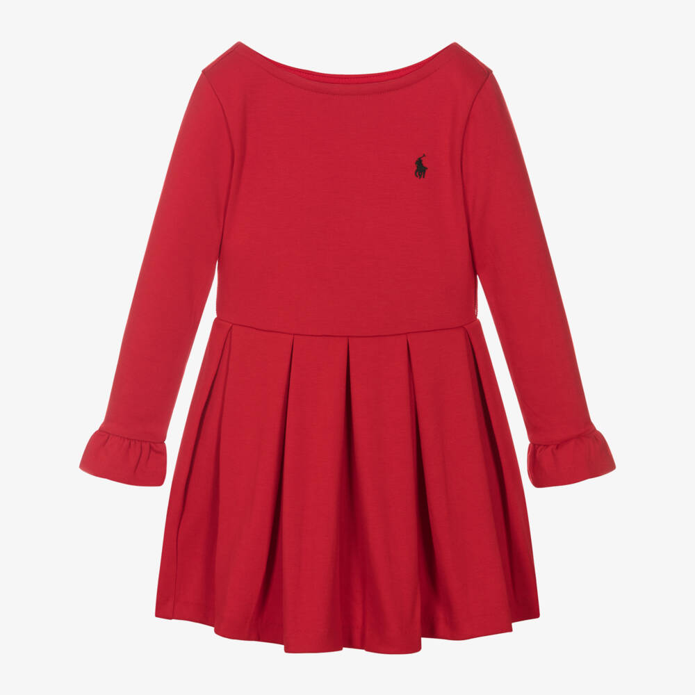 Ralph Lauren-Girls Scarlet Jersey Dress | Childrensalon Outlet