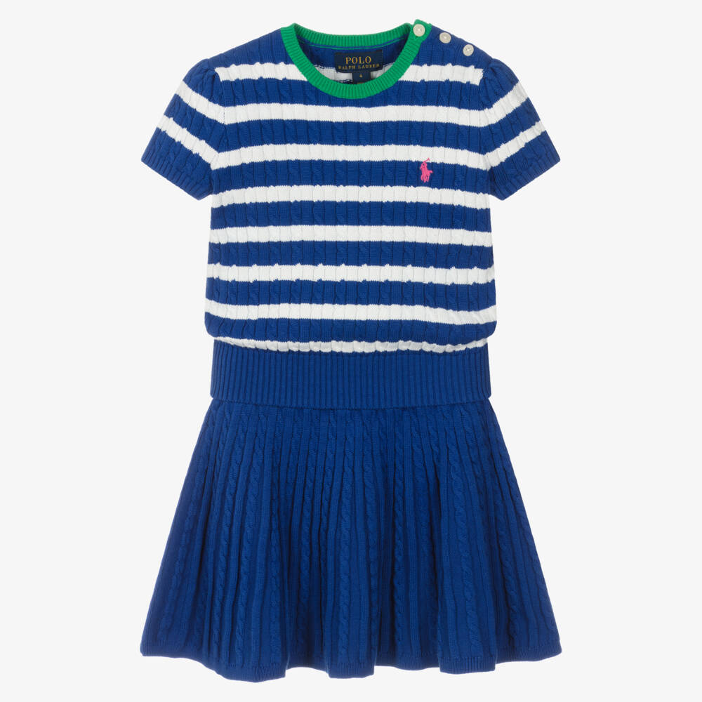 Ralph Lauren-Girls Sky Cotton Knit Ensemble | Childrensalon Outlet