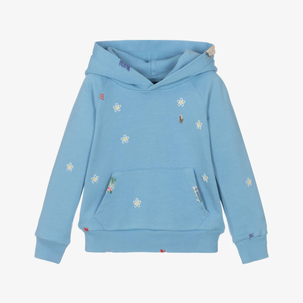 Ralph Lauren-Мягкий голубой свитшот с ромашками для девочек | Childrensalon Outlet