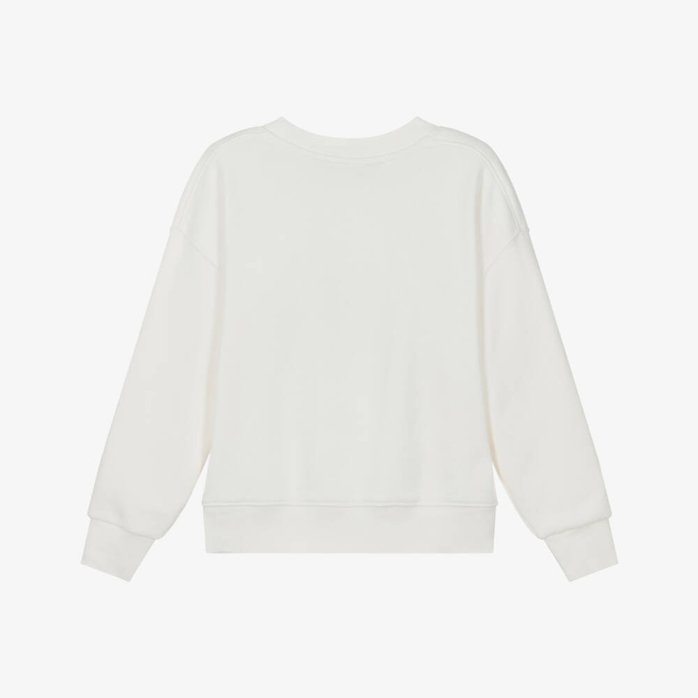 Ralph Lauren-Girls Soft Ivory Bear Jumper | Childrensalon Outlet