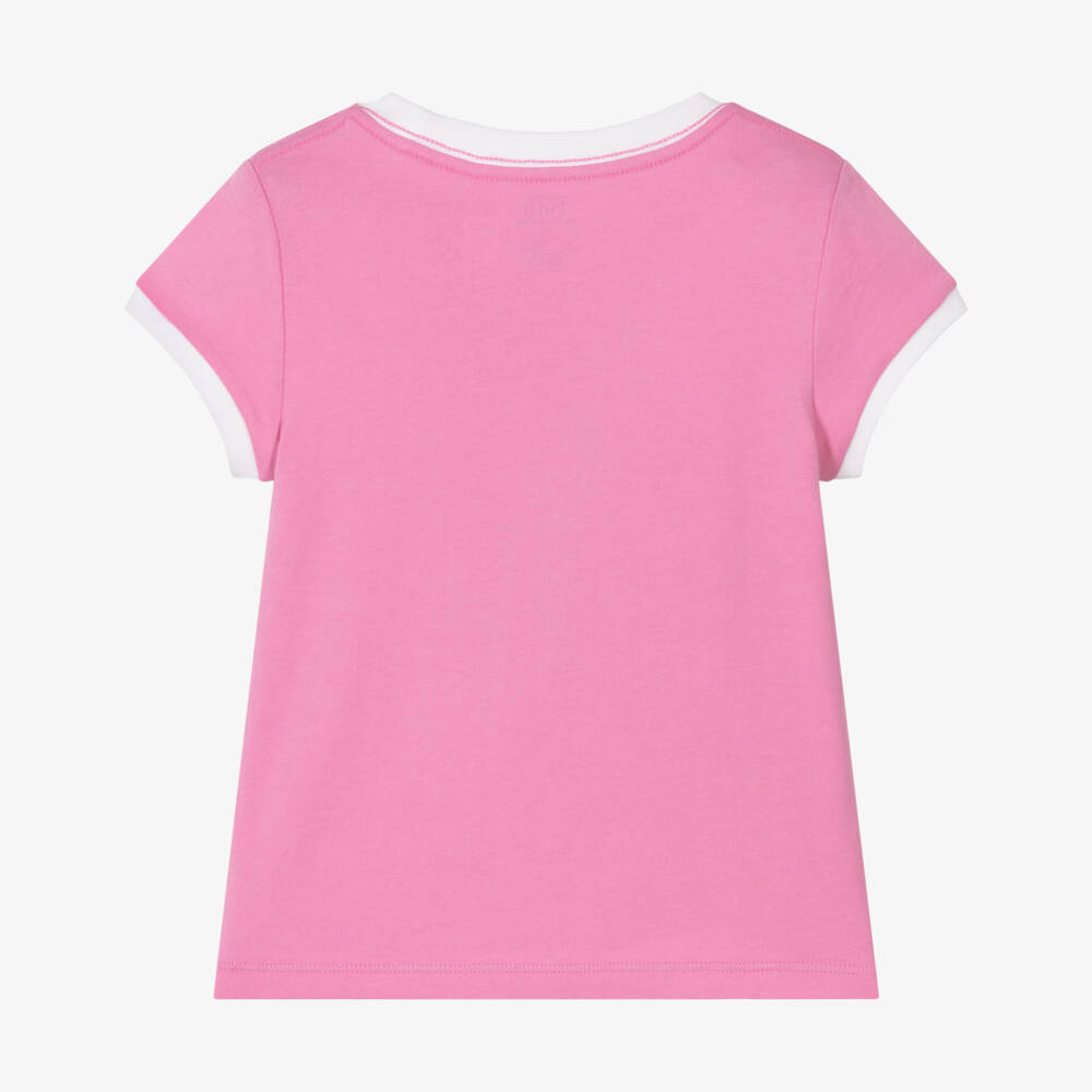 Ralph Lauren-Girls Soft Pink Logo Tee | Childrensalon Outlet