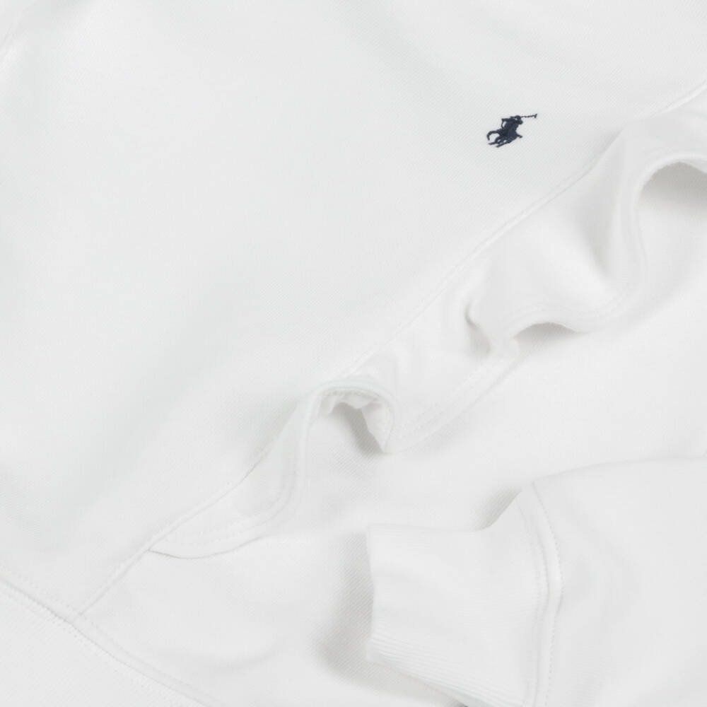 Ralph Lauren-Кремовый мягкий джемпер с рюшами для девочек | Childrensalon Outlet