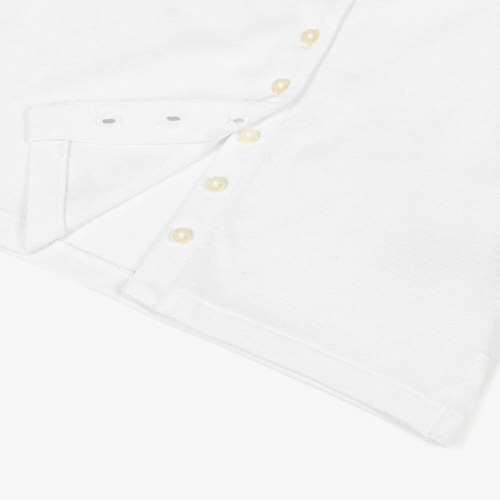 Ralph Lauren-Girls Soft White Buttoned Polo | Childrensalon Outlet