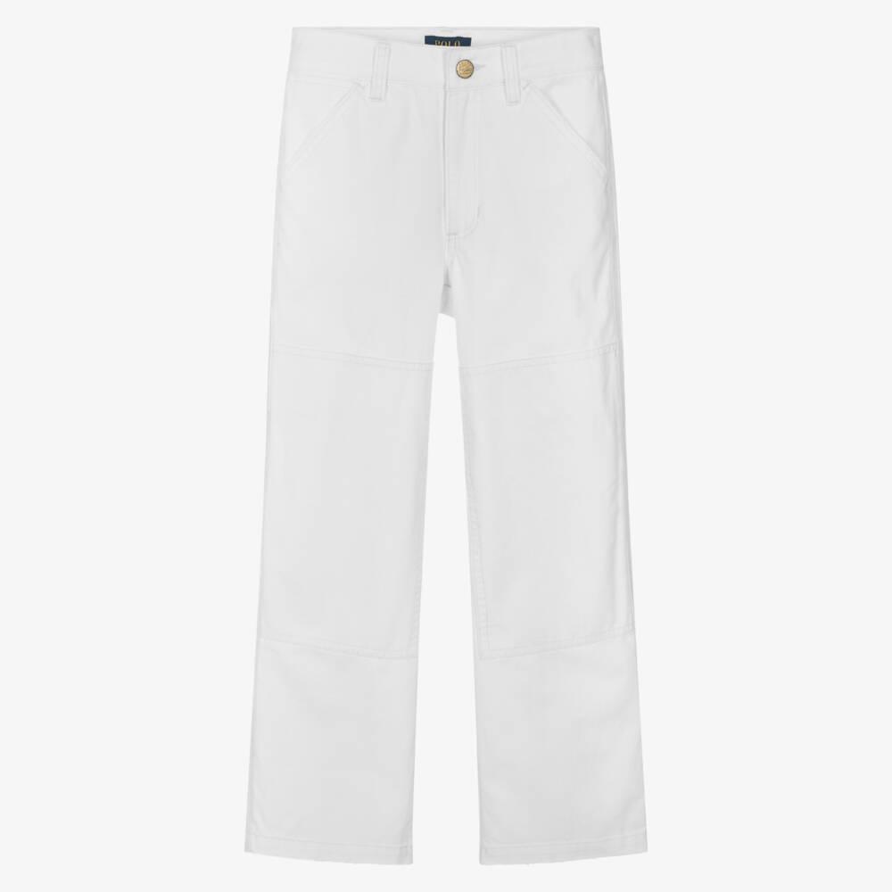 Ralph Lauren-Мягкие белые брюки карго для девочек | Childrensalon Outlet