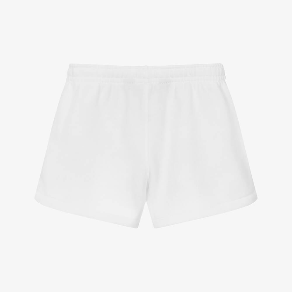 Ralph Lauren-Girls Sporty White Logo Shorts | Childrensalon Outlet