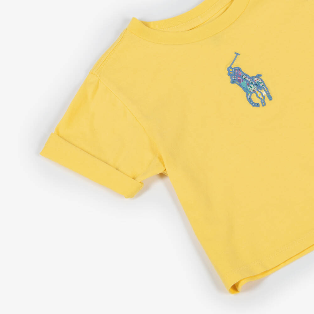 Ralph Lauren-Girls Sunlit Cotton Pony Tee | Childrensalon Outlet