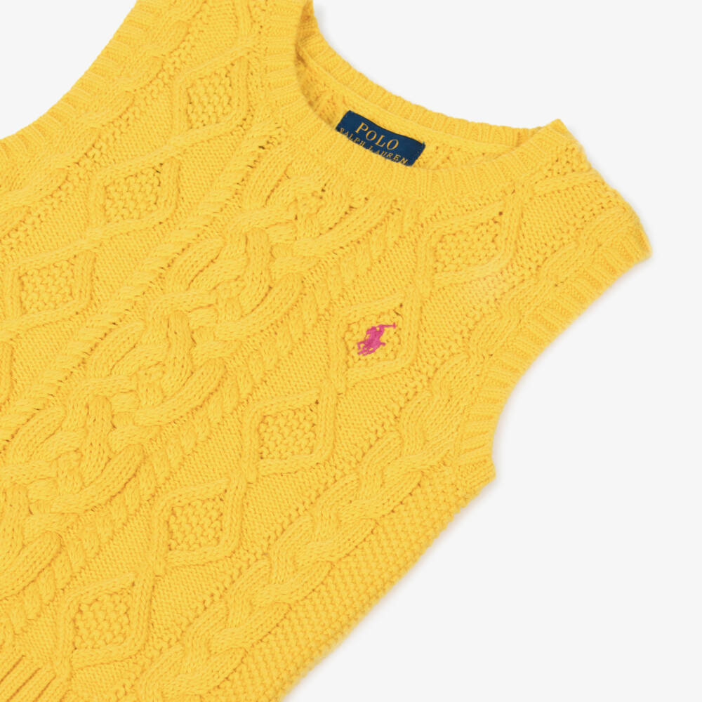 Ralph Lauren-Солнечный хлопковый вязаный жилет для девочек | Childrensalon Outlet