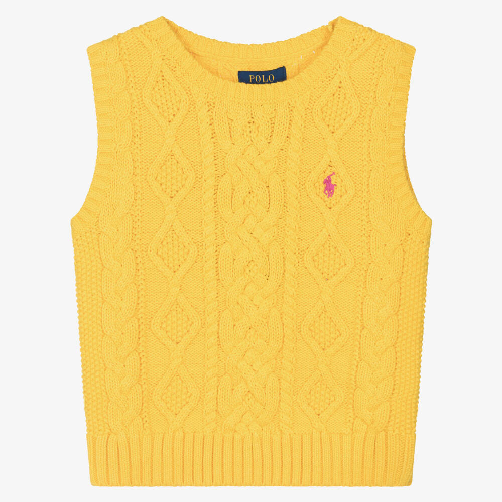 Ralph Lauren-Солнечный хлопковый вязаный жилет для девочек | Childrensalon Outlet