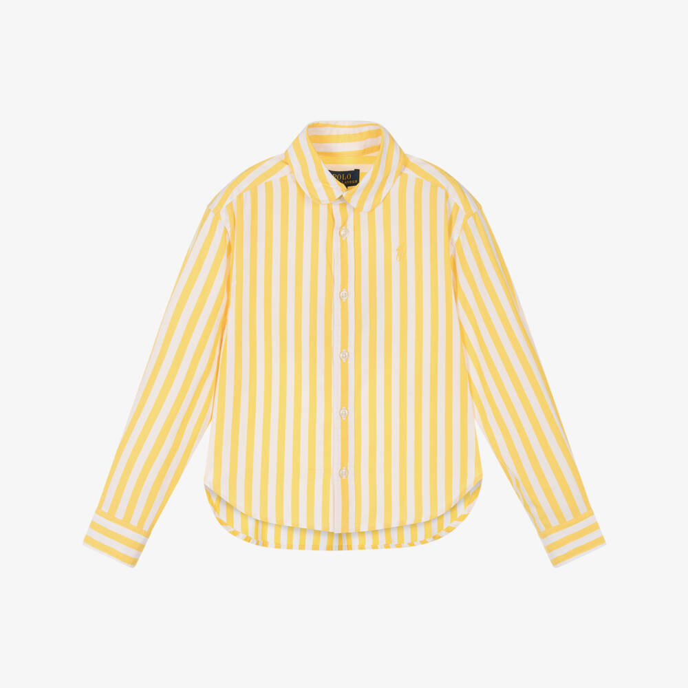 Ralph Lauren-Girls Sunny Stripe Cotton Blouse | Childrensalon Outlet