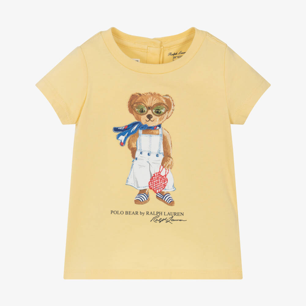 Ralph Lauren-Girls Sunshine Bear Cotton Tee | Childrensalon Outlet