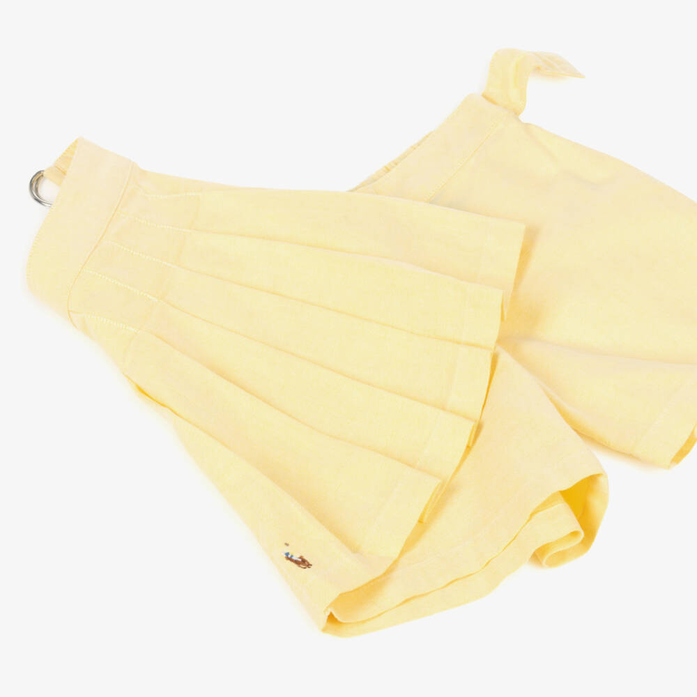 Ralph Lauren-شورتات قطنية مطوية للبنات بلون الشمس | Childrensalon Outlet