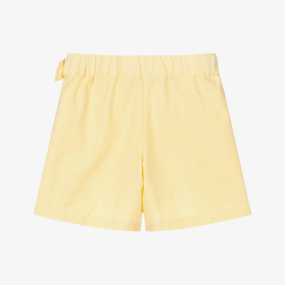 Ralph Lauren-شورتات قطنية مطوية للبنات بلون الشمس | Childrensalon Outlet